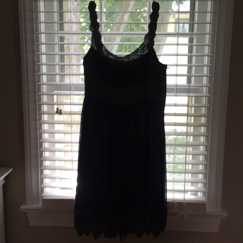 Navy jeweled dress